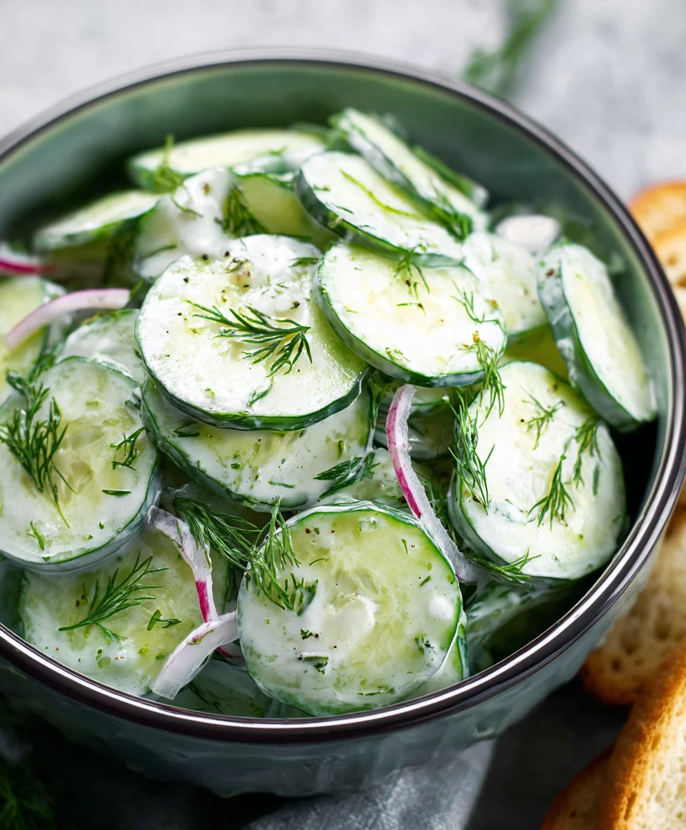 Refreshing Cucumber Dill Salad - Easy & Delicious