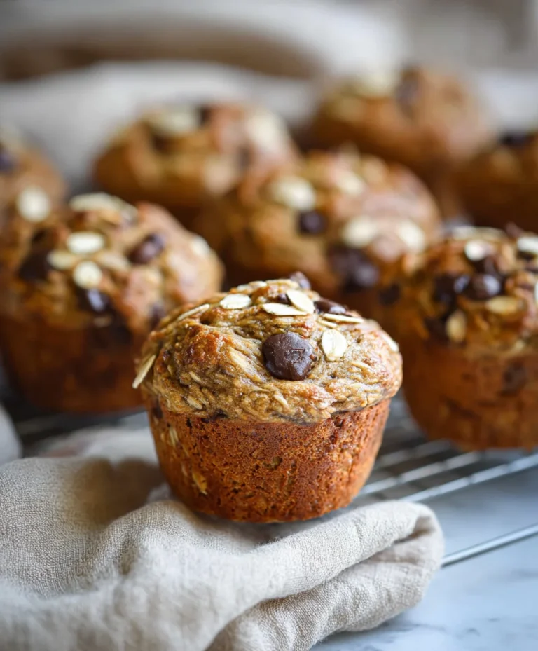 Healthy Banana Oatmeal Muffins-Choc Chip Treat