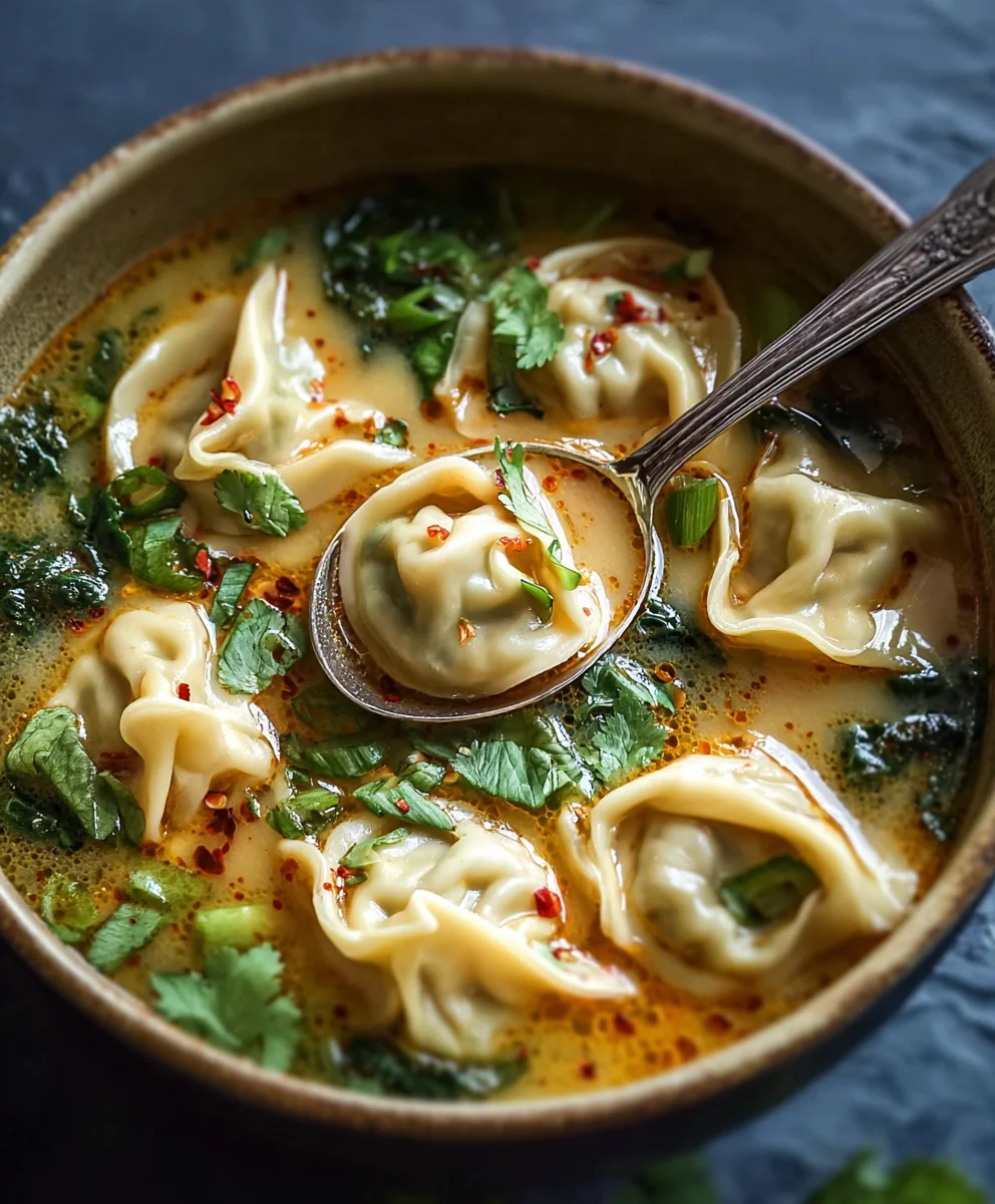 Easy Beef Potsticker Soup - Cozy Thai Flavors