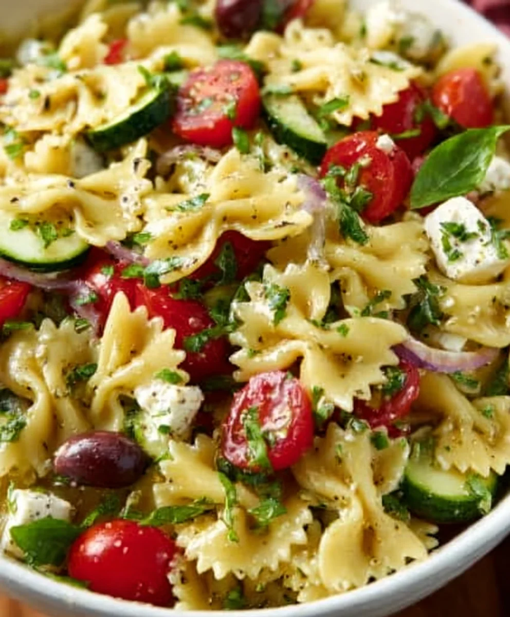 Easy Bow Tie Pasta Salad Recipe- Quick & Delicious