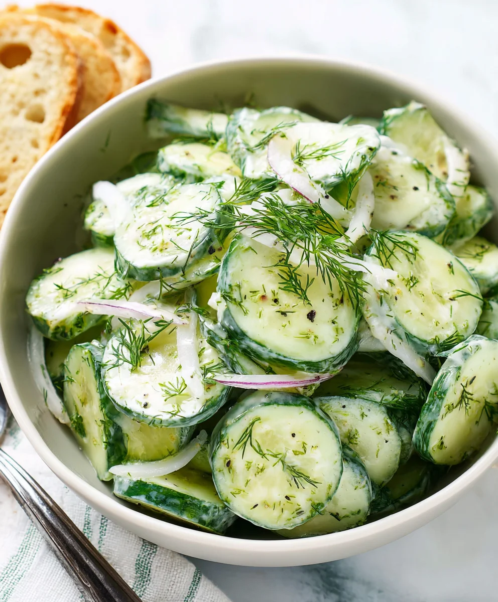 Refreshing Cucumber Dill Salad - Easy & Delicious