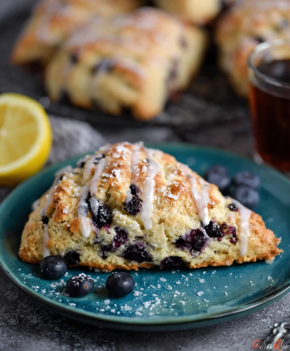 Sourdough Discard Blueberry Lemon Scones - Easy Recipe
