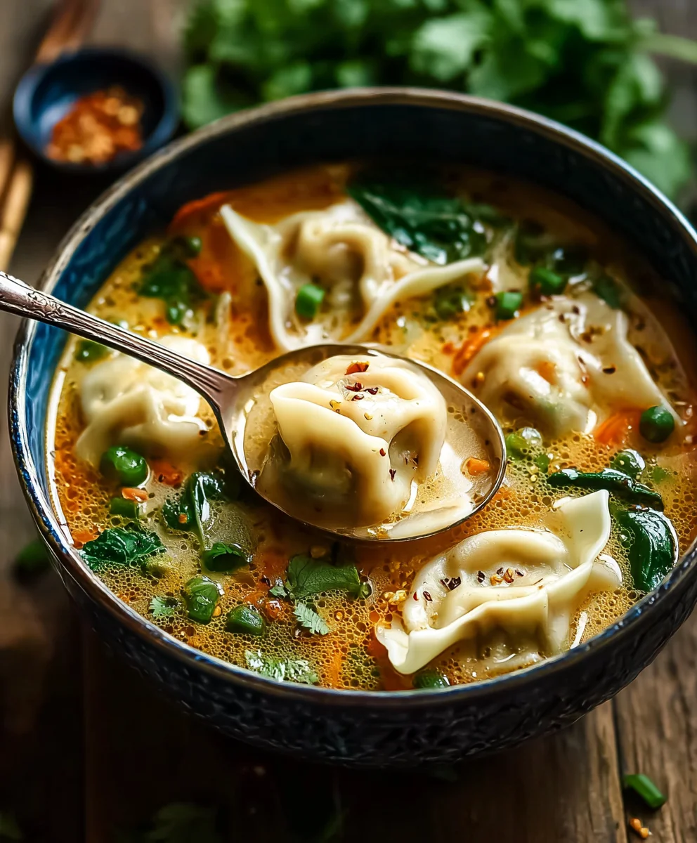 Easy Beef Potsticker Soup - Cozy Thai Flavors