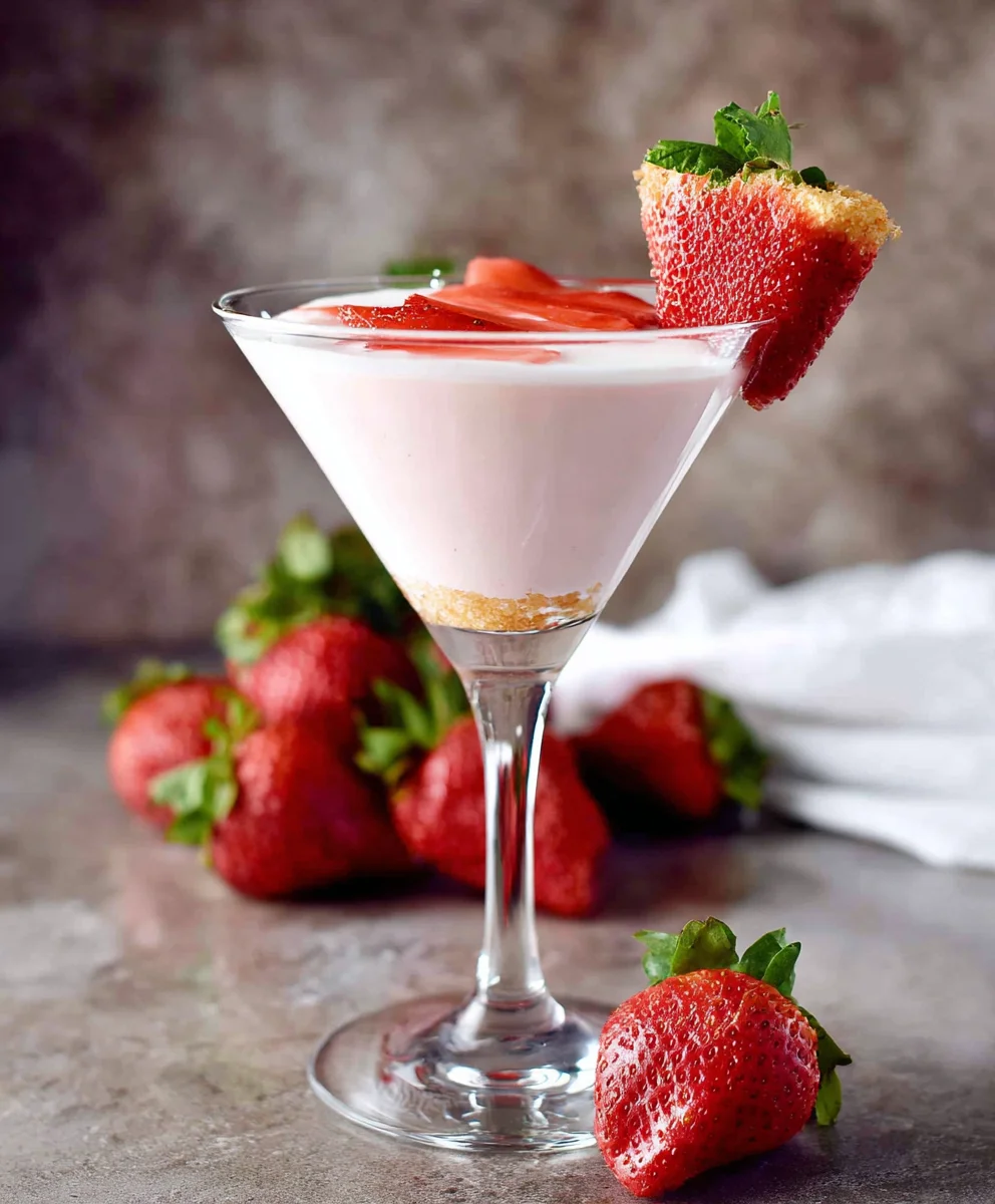 Strawberry Shortcake Martini- Easy Cocktail Recipe
