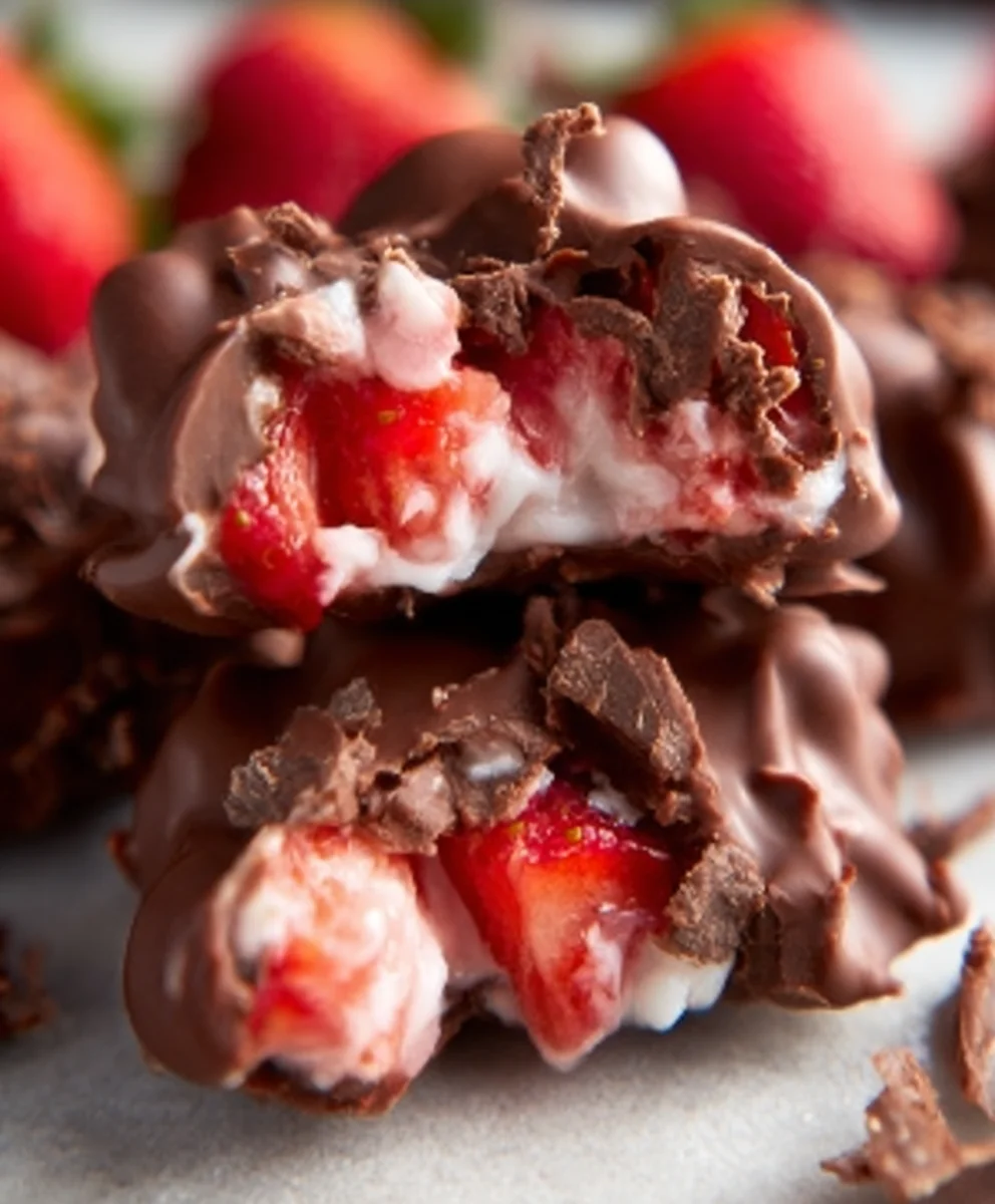 Viral Chocolate Strawberry Yogurt Clusters - Easy Treat