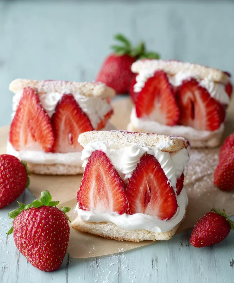 Strawberry Cream Sandwiches- Easy & Delicious Dessert