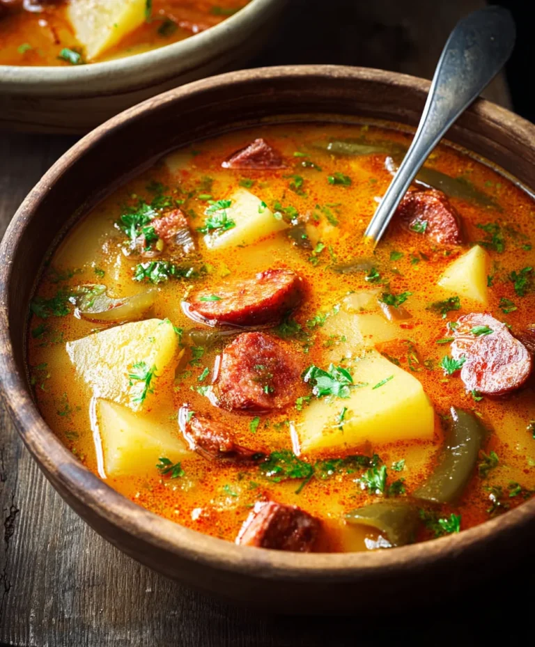 Hearty Spanish Potato Beef Beef Chorizo Soup
