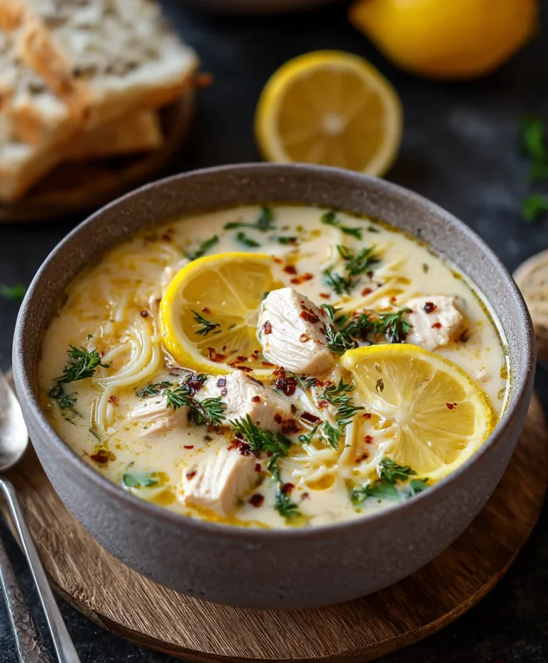 Easy Greek Lemon Chicken Soup Recipe – Authentic Flavor