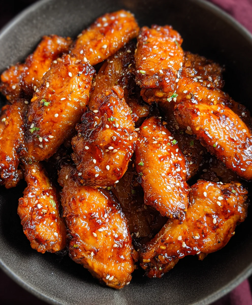 Sticky Honey Garlic Chicken Wings Recipe