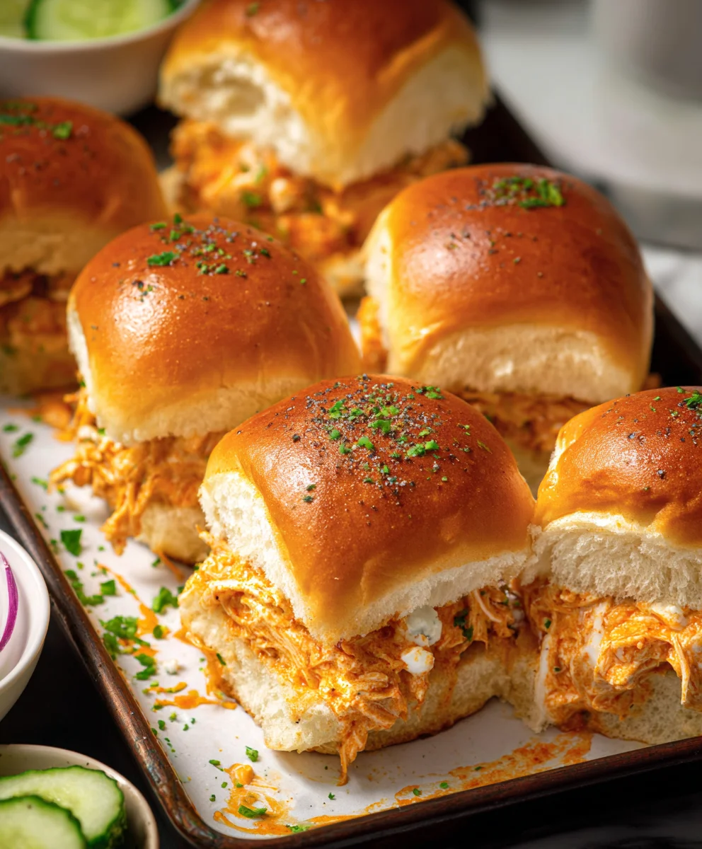 Spicy Buffalo Chicken Sliders- Quick & Easy Recipe