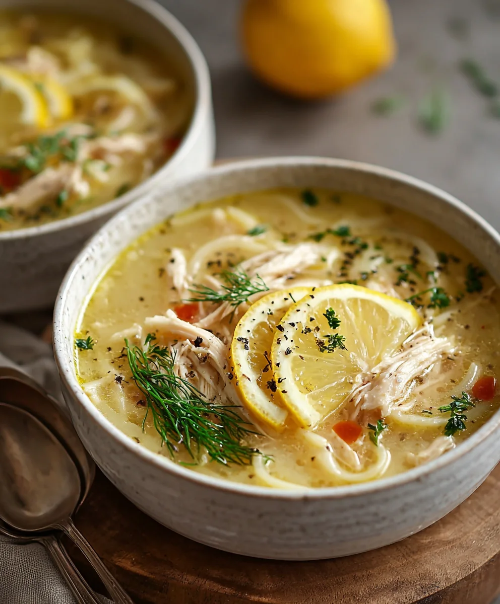 Easy Greek Lemon Chicken Soup Recipe - Authentic Flavor