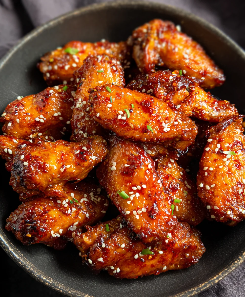 Sticky Honey Garlic Chicken Wings Recipe