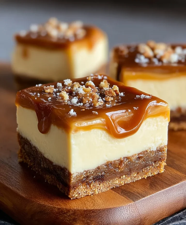 Dulce de Leche Cheesecake Bars – Creamy Dessert Bliss