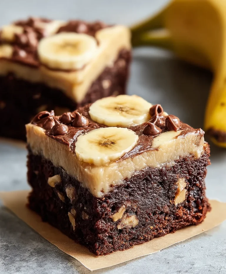Fudgy Banana Brownies-Easy Delicious Dessert