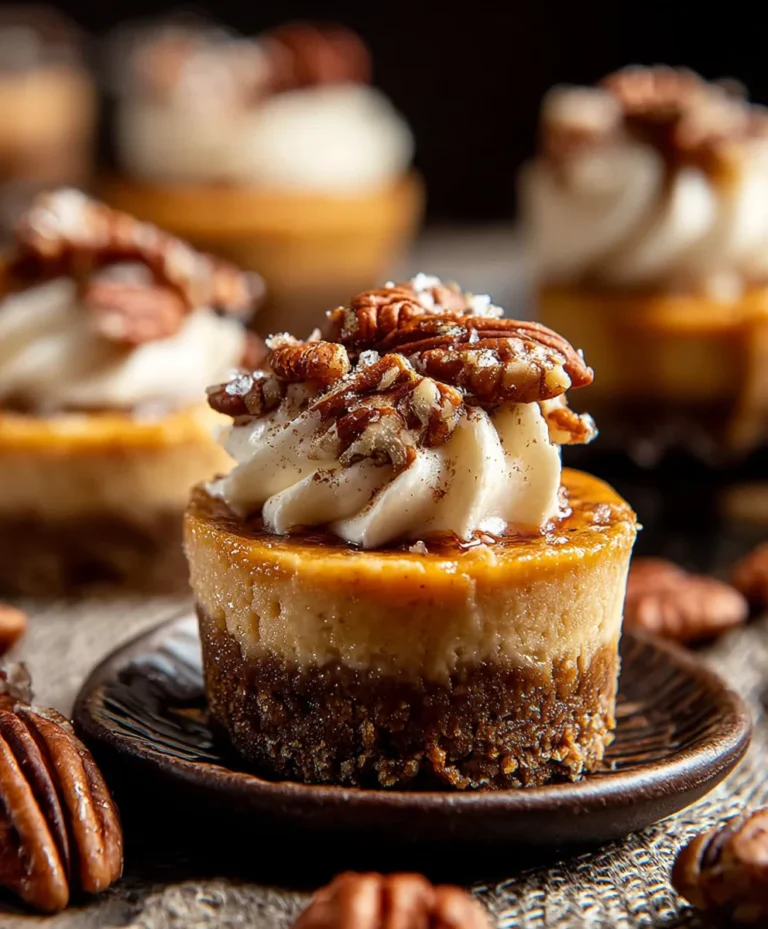 Pumpkin Pecan Mini Cheesecakes – Delicious Fall Dessert