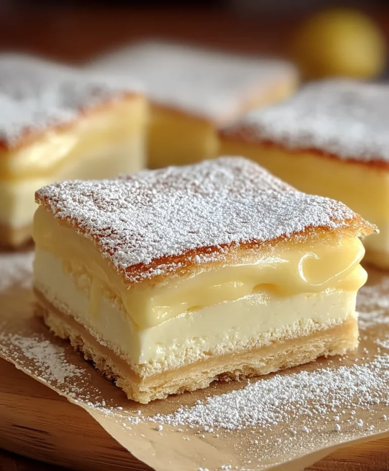 Vanilla Custard Cream Squares-Easy Delightful Dessert