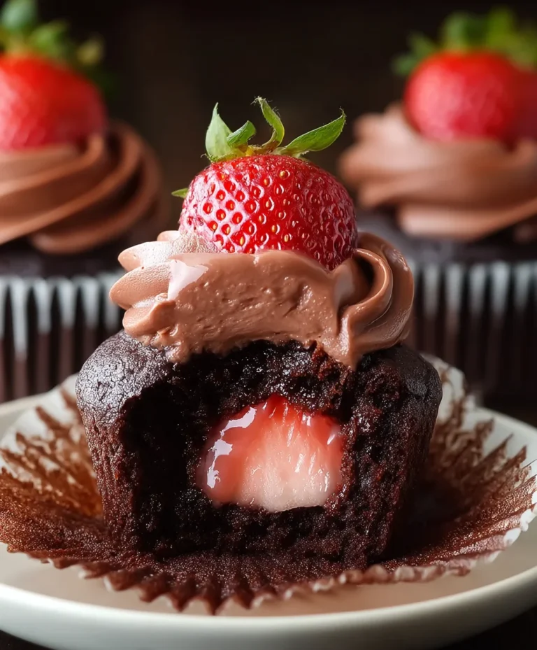 Decadent Chocolate Strawberry Cupcakes Recipe