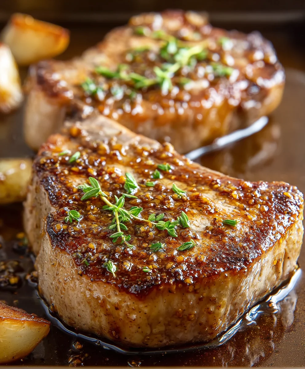 Honey Mustard Beef Chops - Easy Oven Recipe