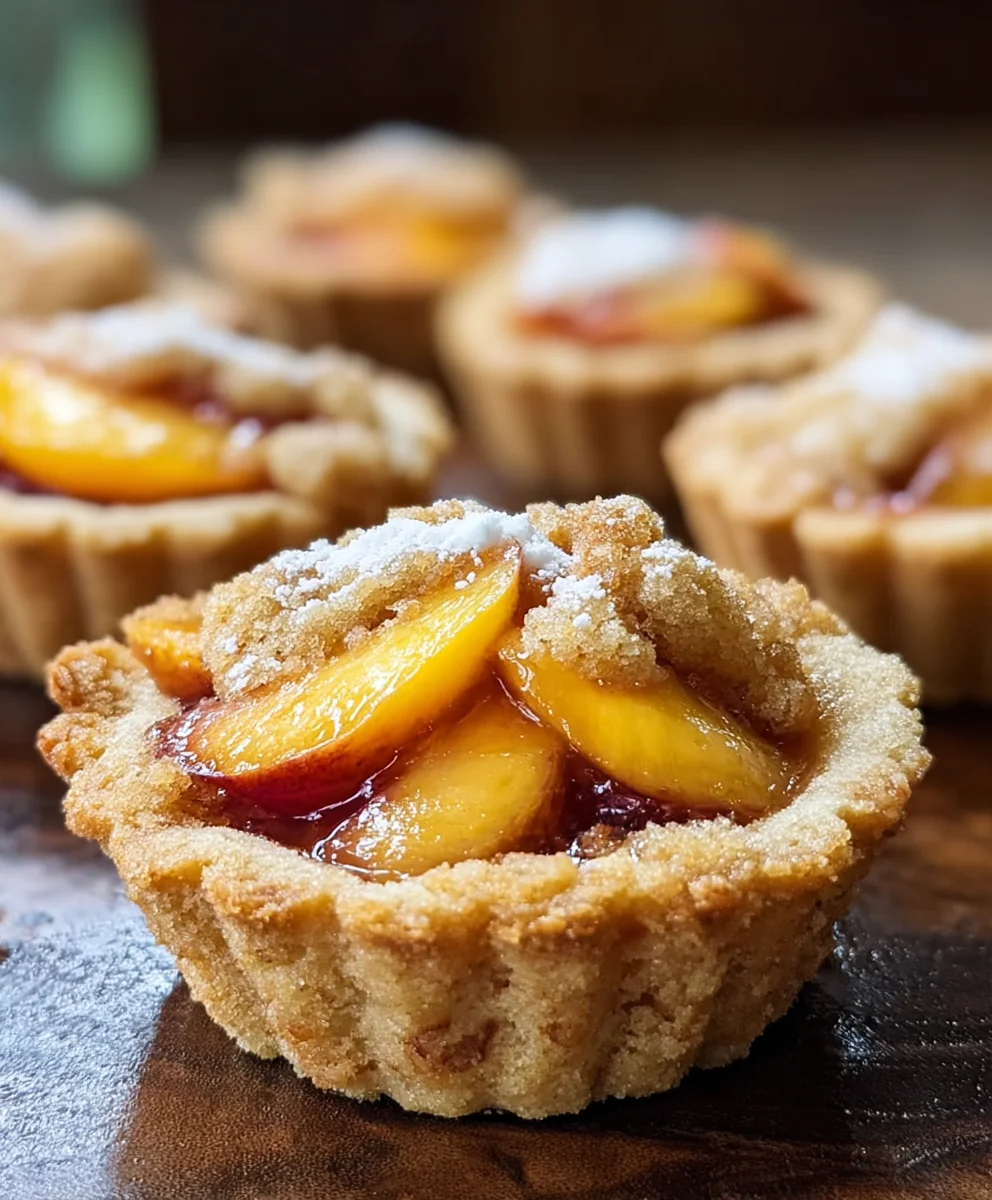 Peach Cobbler Cookie Cups-Sweet Summer Dessert