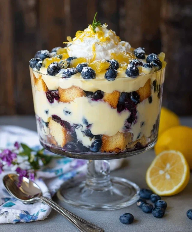 Easy Lemon Blueberry Trifle Recipe