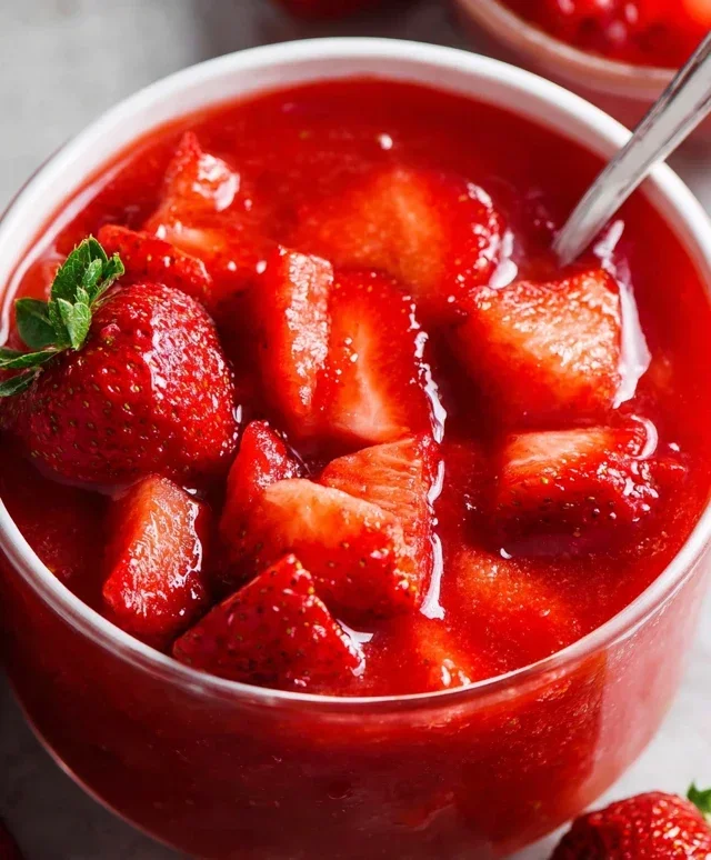 Fresh Strawberry Sauce (Strawberry Topping)