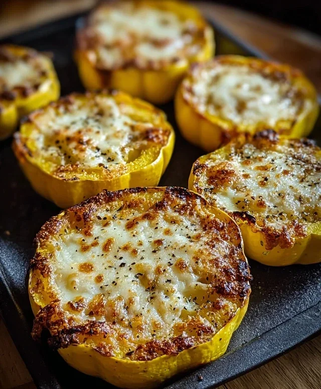 Cheesy Baked Squash Rounds