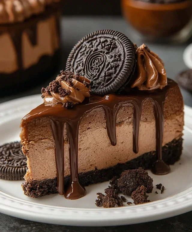 No Bake Oreo Nutella Cheesecake