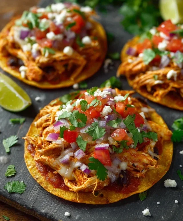 Mexican Rotisserie Chicken Tostadas
