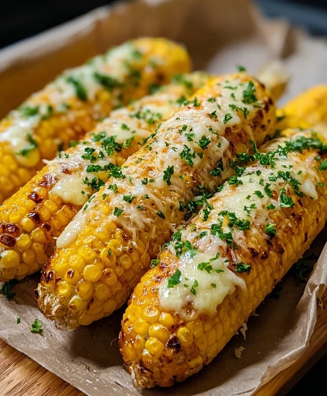 Cheesy Garlic Butter Corn on the Cob