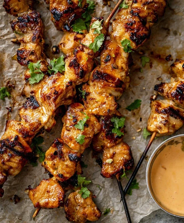 Bang Bang Chicken Skewers
