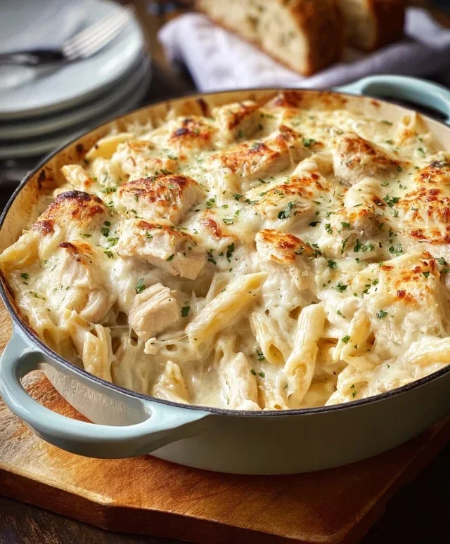 Chicken Alfredo Bake