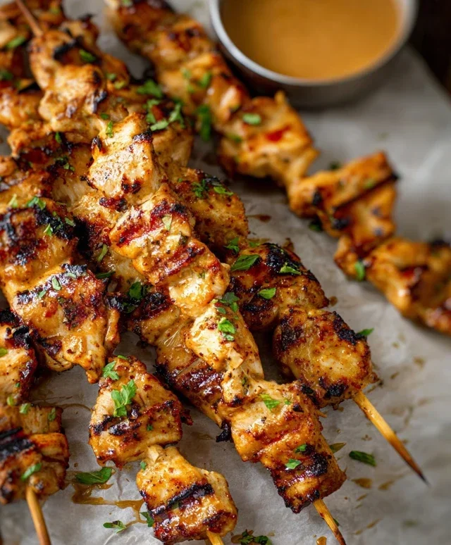Bang Bang Chicken Skewers
