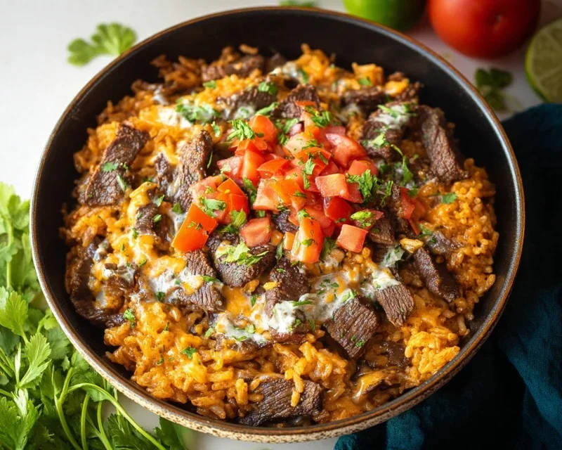 Steak Queso Rice A Flavorful Recipe