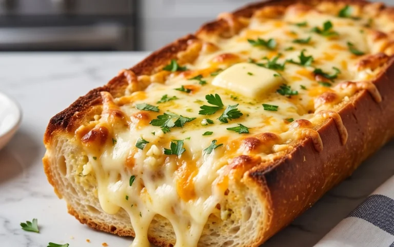 BEST CHEESY GARLIC BREAD RECIPE