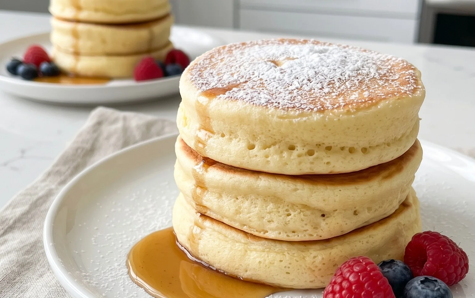 Fluffy Japanese Soufflé Pancakes