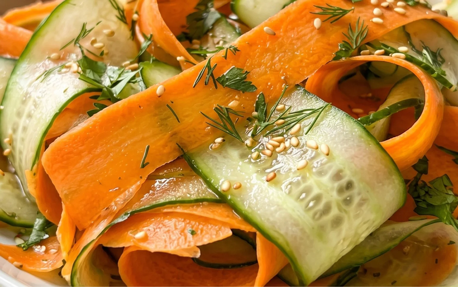 Carrot and Cucumber Ribbon Salad