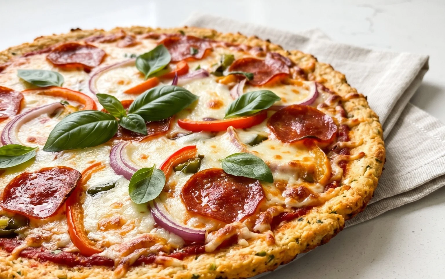 Chicken Crust Pizza (Low Carb + High Protein