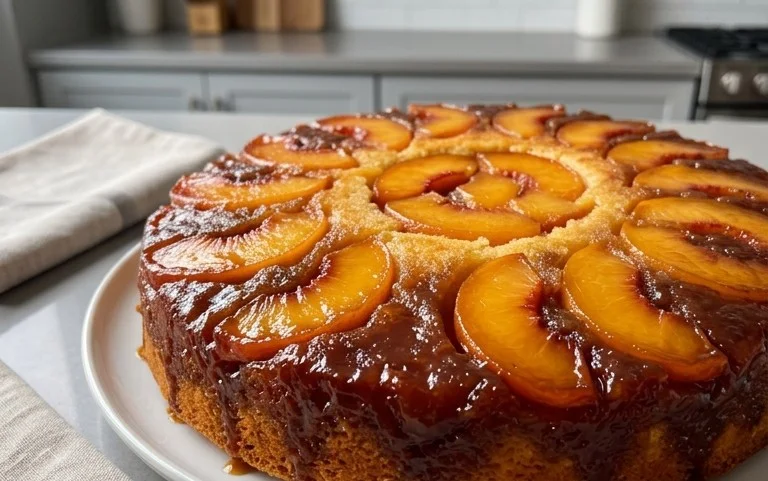 Peach Upside-Down Cake Recipe