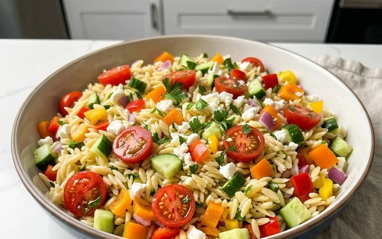 Rainbow Orzo Salad