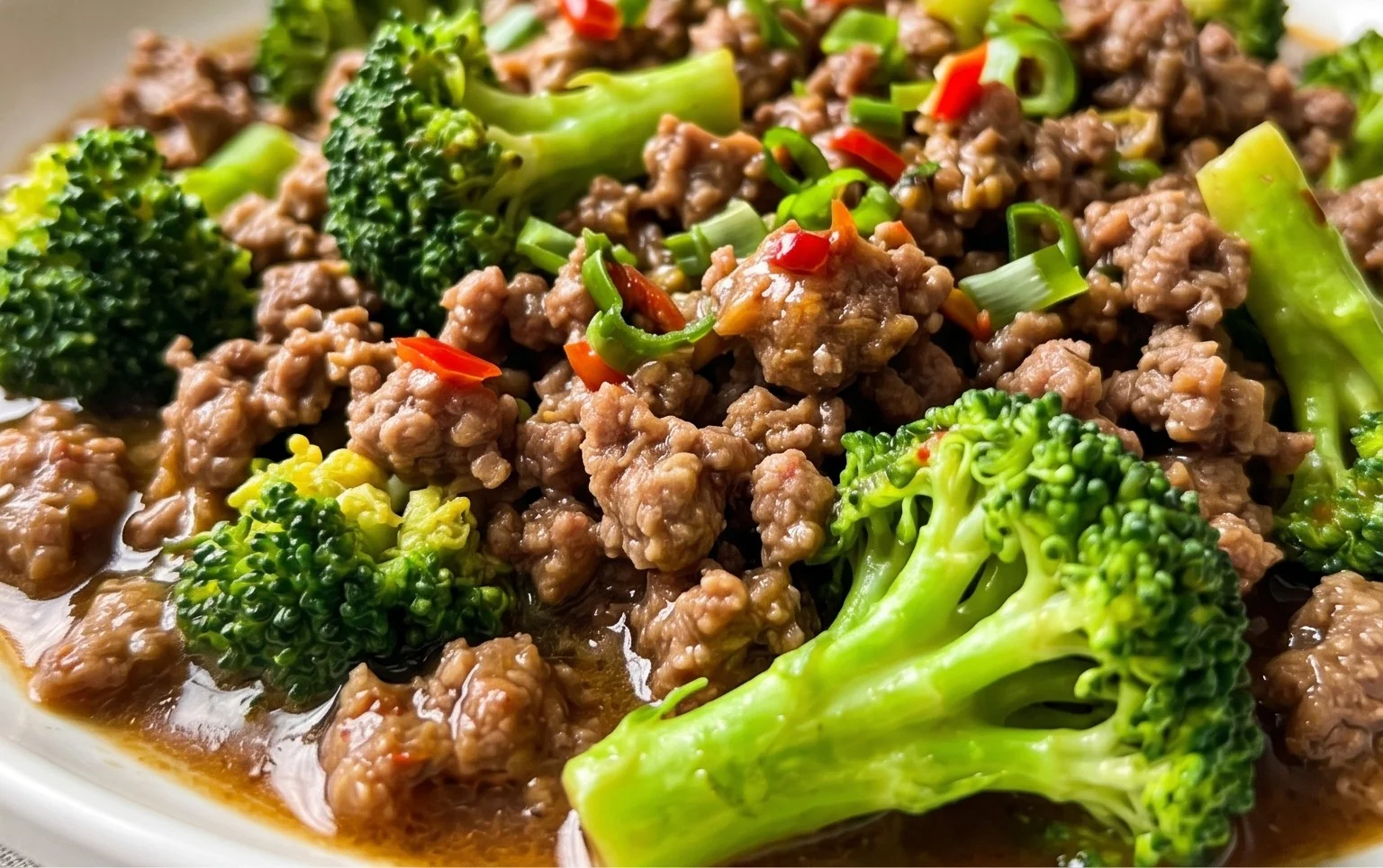 Ground Beef and Broccoli