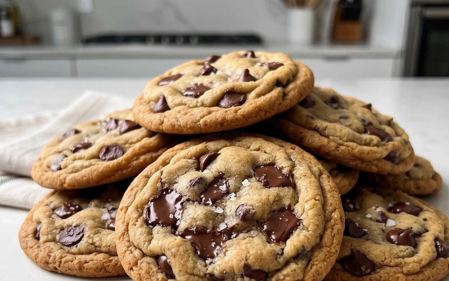 Crispy and Chewy Chocolate Chip Cookies