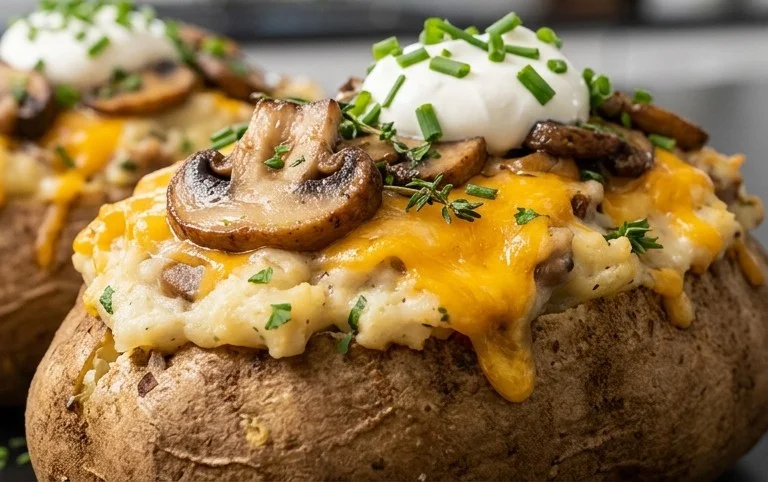 The Ultimate Stuffed Baked Potatoes with Mushrooms