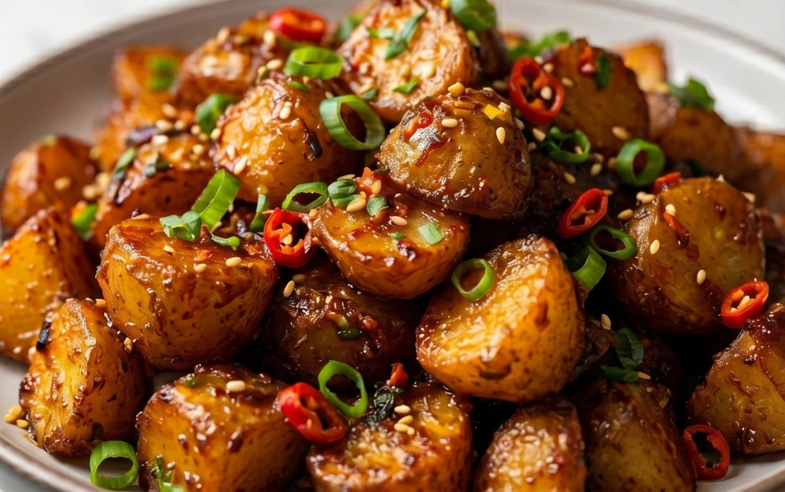 Crispy Honey Chilli Potatoes