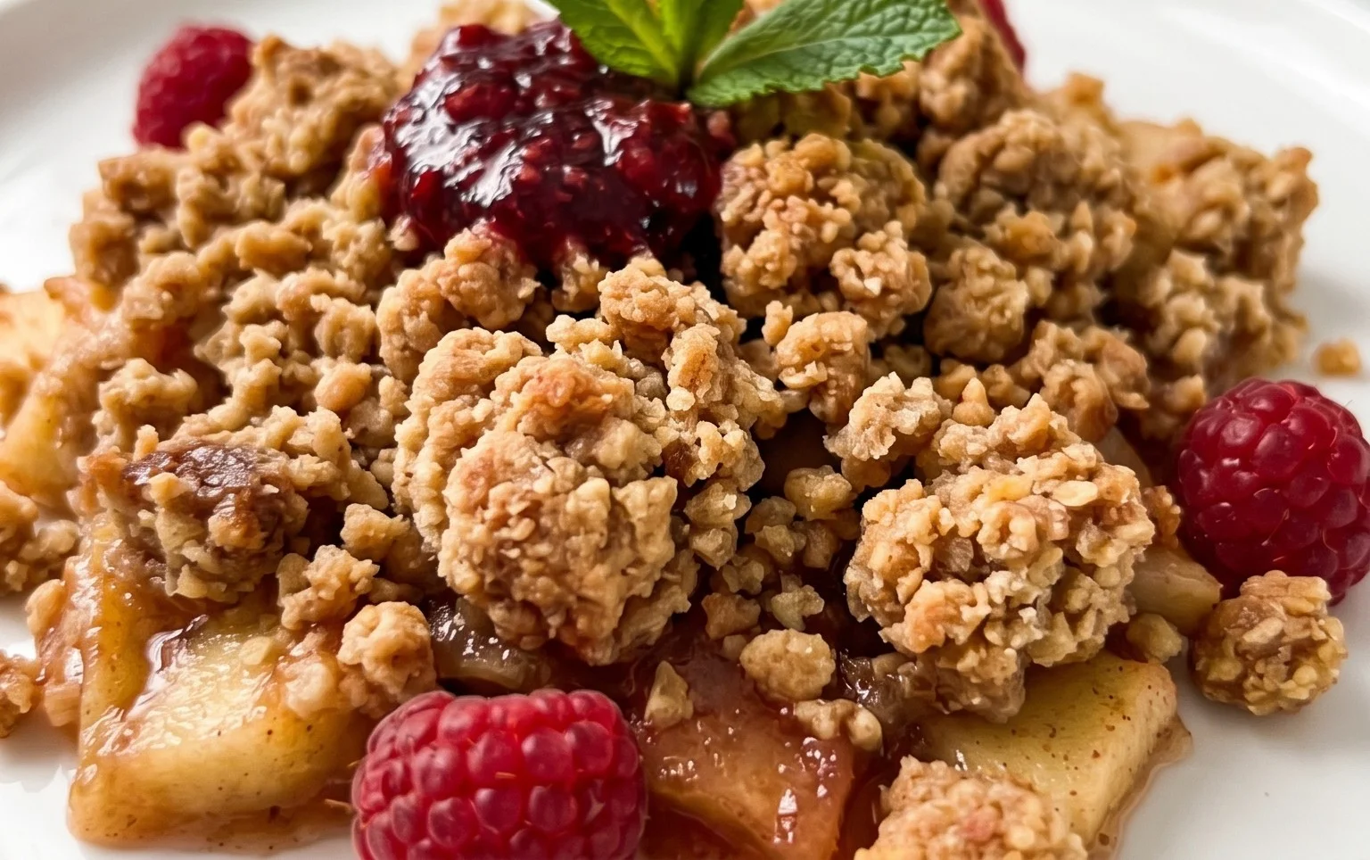Healthy Breakfast Apple Crum extractble
