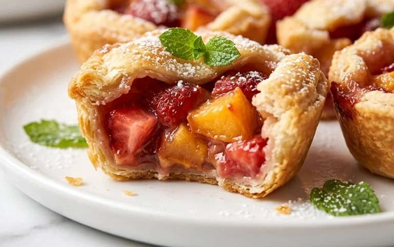 Strawberry Peach Pie Bites