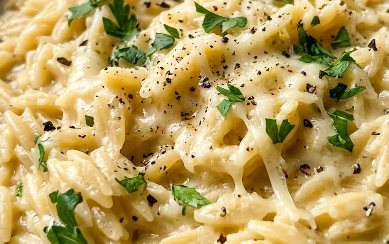 Creamy Garlic Parmesan Orzo