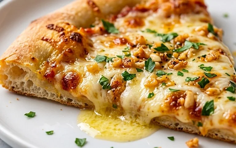 buttery garlic pizza
