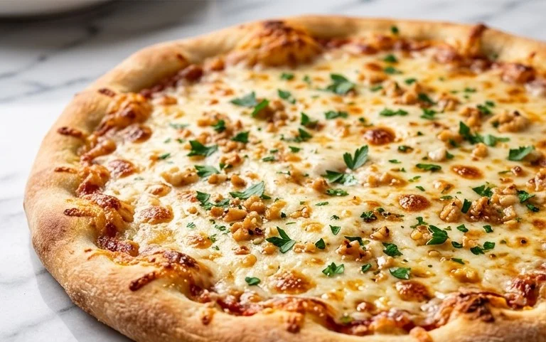 buttery garlic pizza