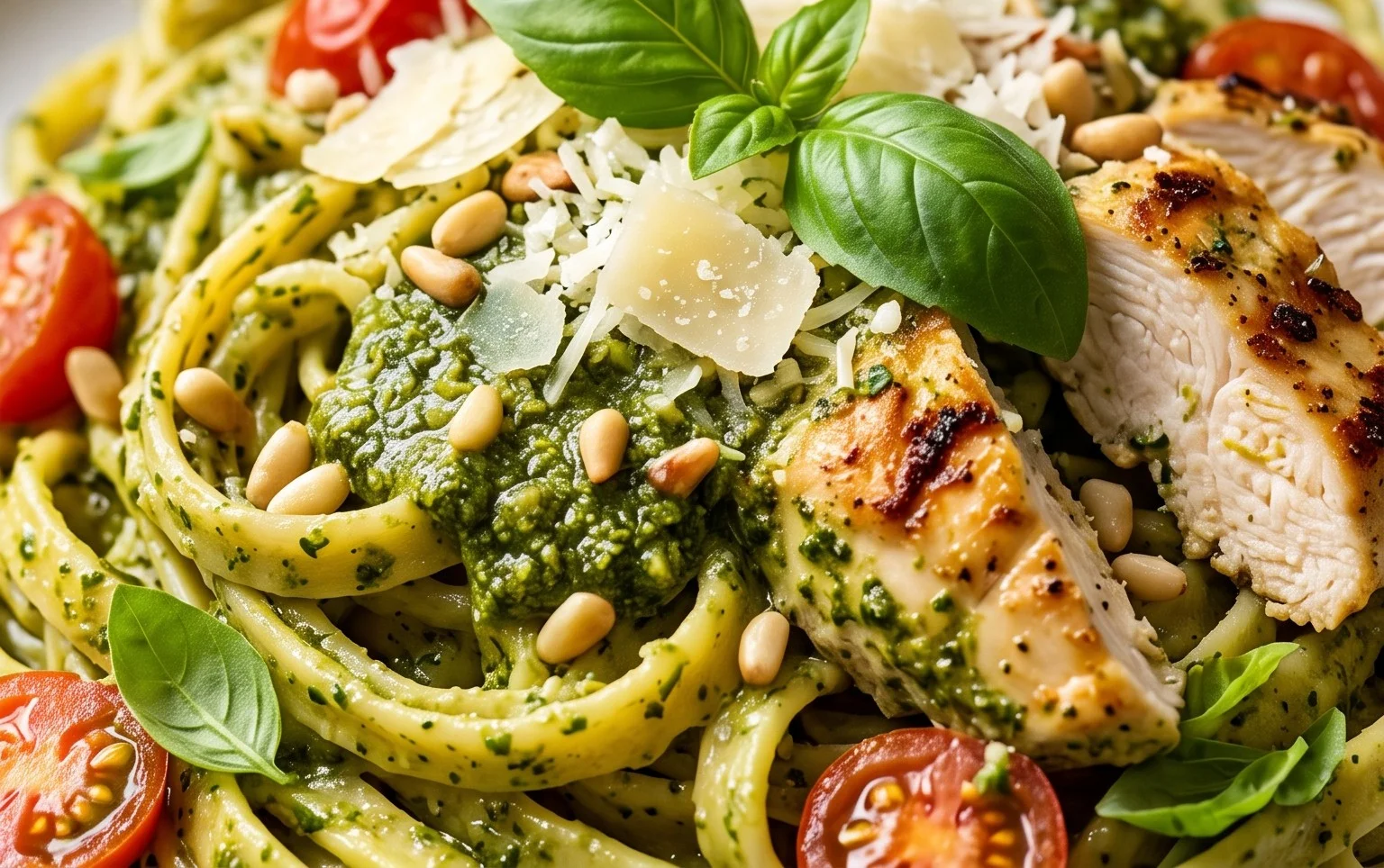Creamy Chicken Pesto Pasta