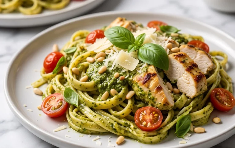 Creamy Chicken Pesto Pasta